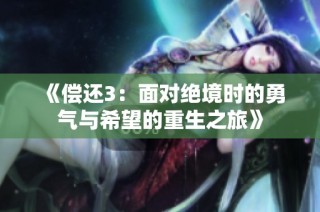 《偿还3：面对绝境时的勇气与希望的重生之旅》