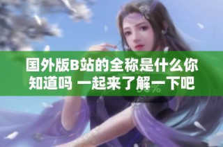 国外版B站的全称是什么你知道吗 一起来了解一下吧