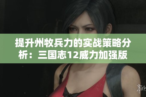 提升州牧兵力的实战策略分析：三国志12威力加强版攻略分享