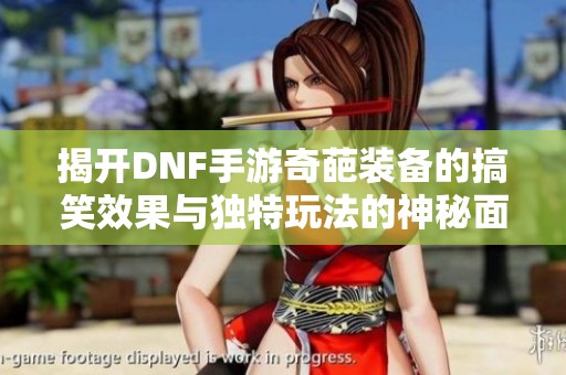 揭开DNF手游奇葩装备的搞笑效果与独特玩法的神秘面纱