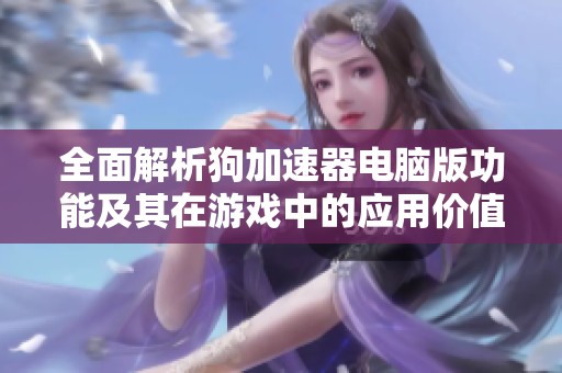 全面解析狗加速器电脑版功能及其在游戏中的应用价值