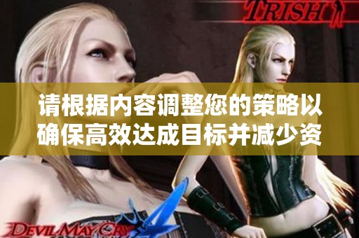 请根据内容调整您的策略以确保高效达成目标并减少资源浪费