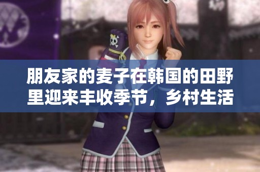 朋友家的麦子在韩国的田野里迎来丰收季节，乡村生活倍感温馨与美好