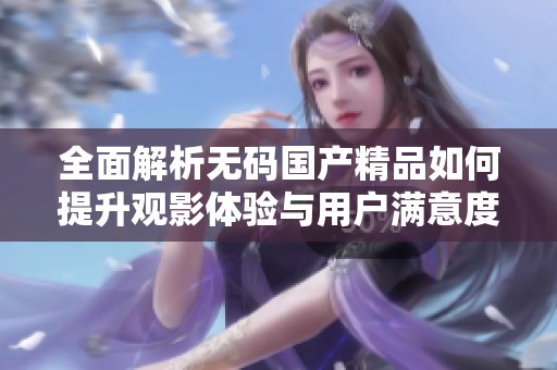 全面解析无码国产精品如何提升观影体验与用户满意度