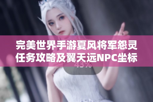 完美世界手游夏风将军怨灵任务攻略及翼天远NPC坐标详解