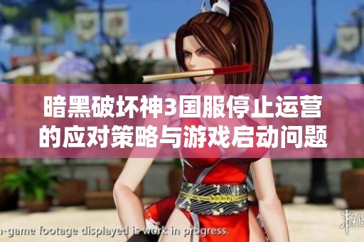暗黑破坏神3国服停止运营的应对策略与游戏启动问题解决方案