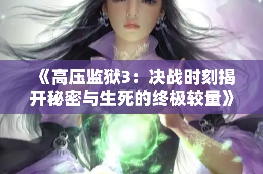 《高压监狱3：决战时刻揭开秘密与生死的终极较量》