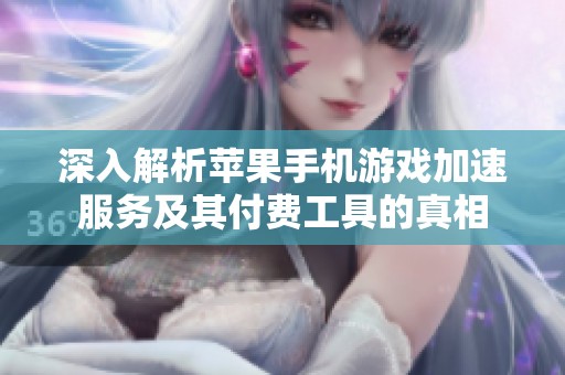 深入解析苹果手机游戏加速服务及其付费工具的真相