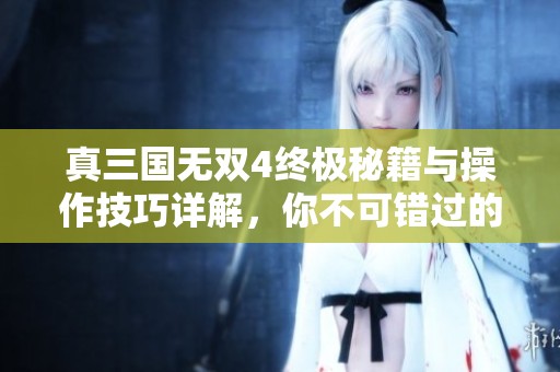 真三国无双4终极秘籍与操作技巧详解，你不可错过的玩家指南