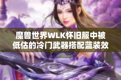 魔兽世界WLK怀旧服中被低估的冷门武器搭配蓝装效果强大解析