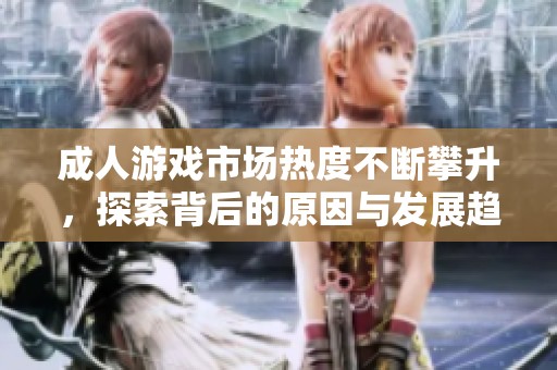 成人游戏市场热度不断攀升，探索背后的原因与发展趋势