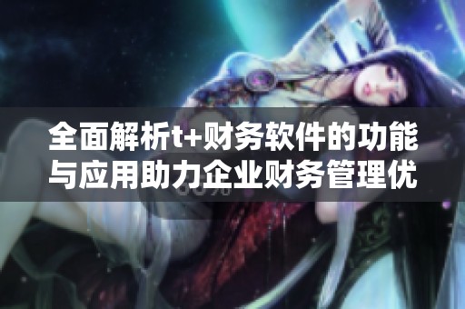 全面解析t+财务软件的功能与应用助力企业财务管理优化