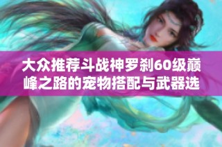 大众推荐斗战神罗刹60级巅峰之路的宠物搭配与武器选择解析