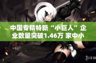 中国专精特新“小巨人”企业数量突破1.46万 家中小企业发展再创新高