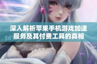 深入解析苹果手机游戏加速服务及其付费工具的真相
